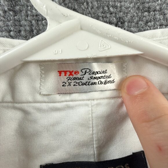 Gitman Bros 18.5 37 Pinpoint USA Cotton Oxford TTX Point White Shirt American - Picture 5 of 16